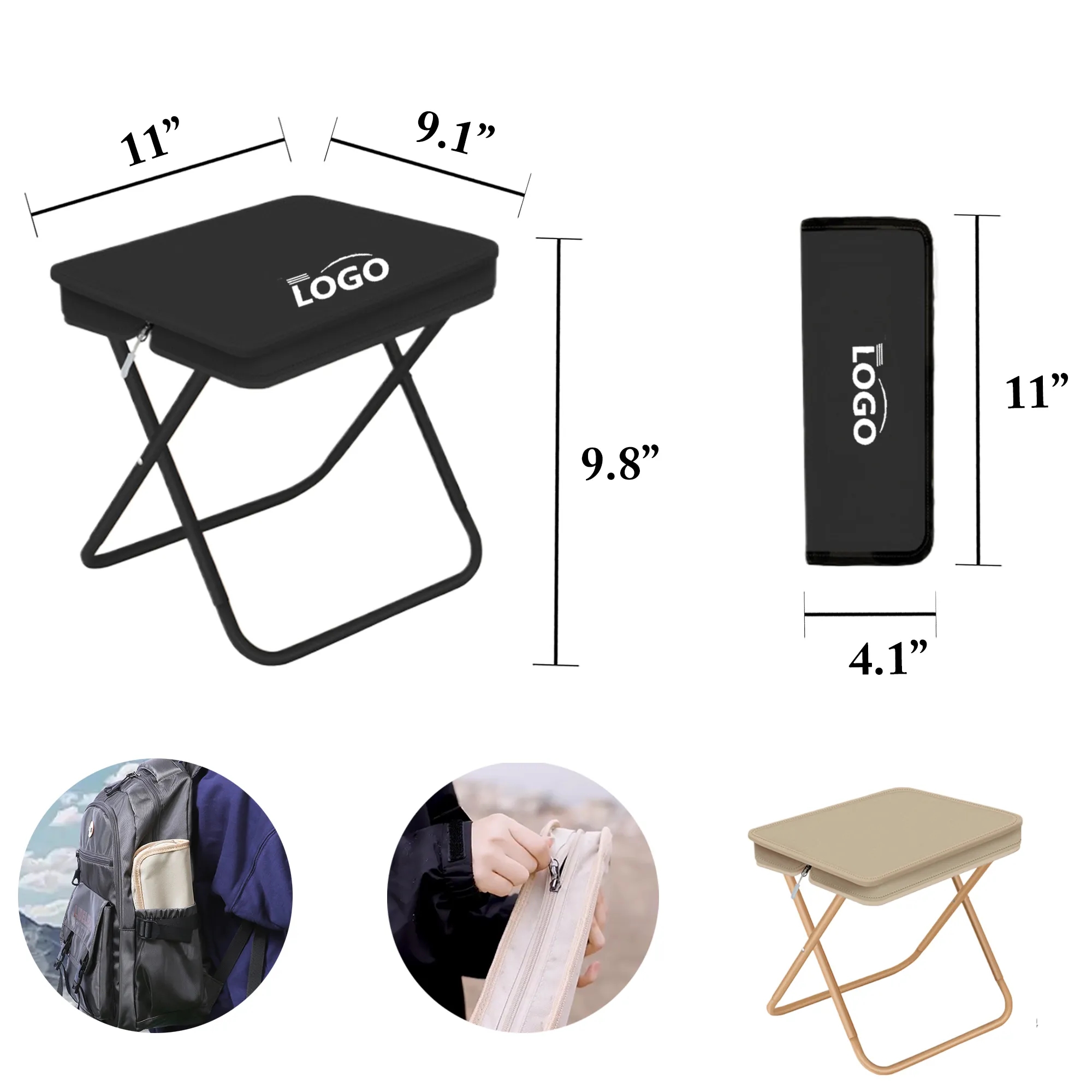 MOQ50 Portable Folding Stool for Camping and Fishing 2
