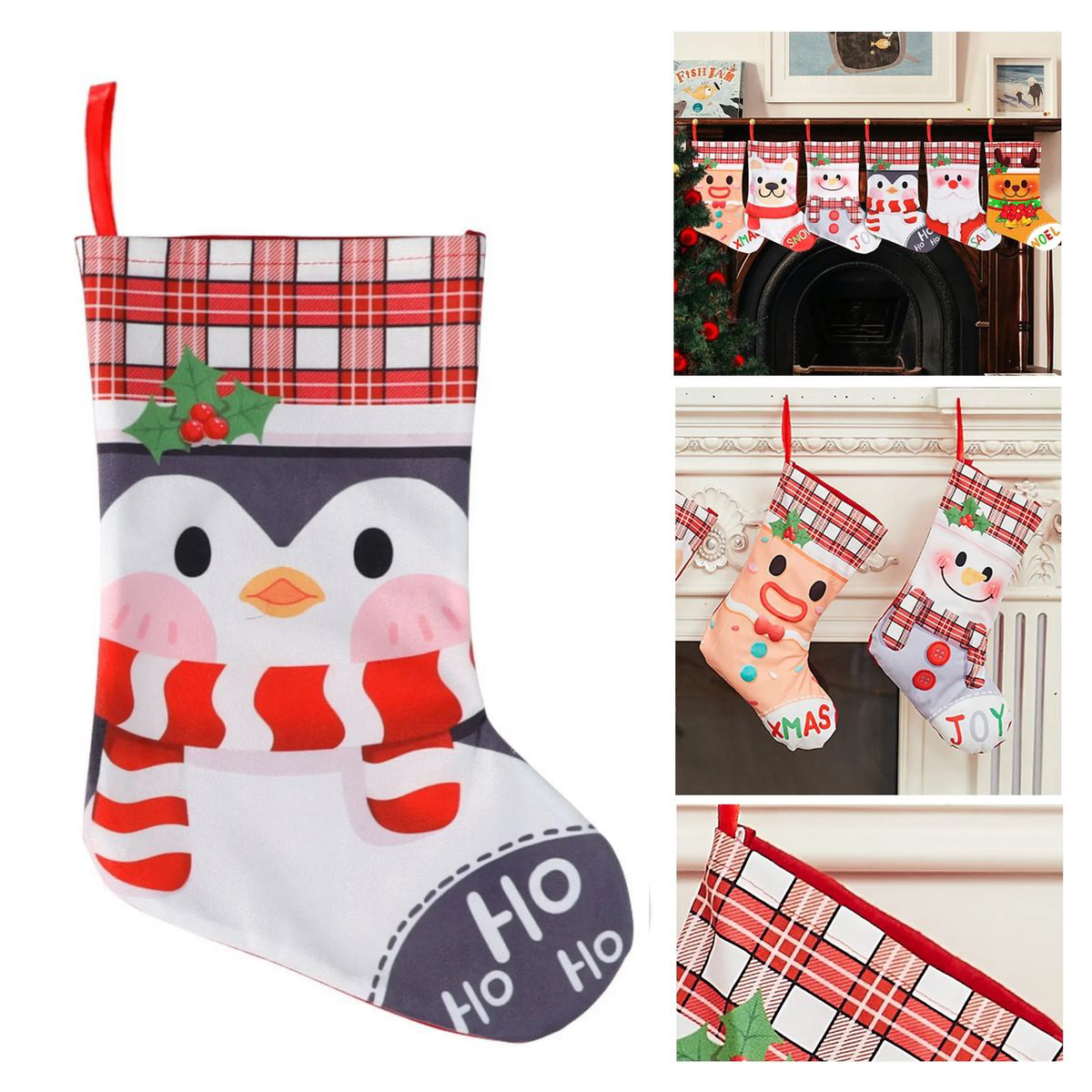 Brushed Fabric Christmas Gift Stocking 7