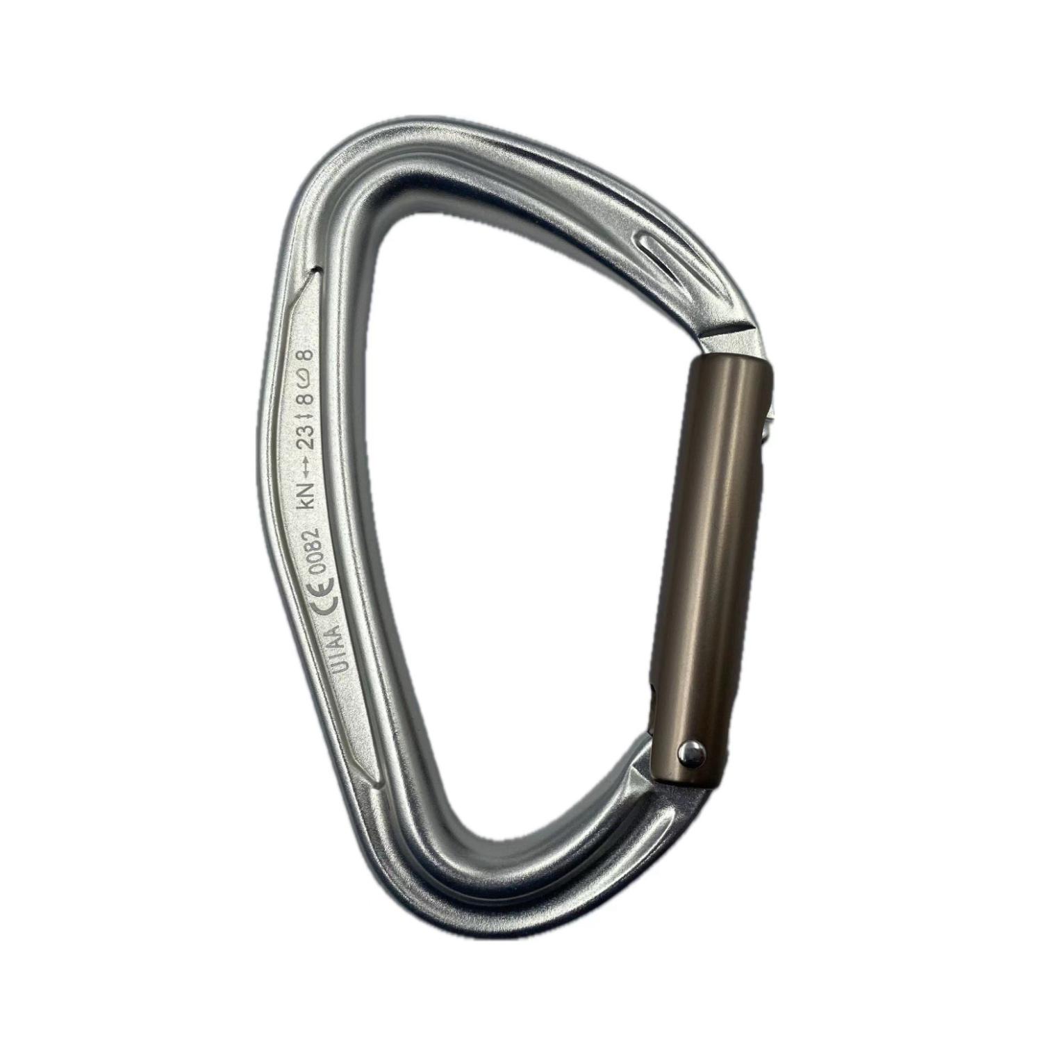 D Shape Straight Gate Aluminum Carabiner 5