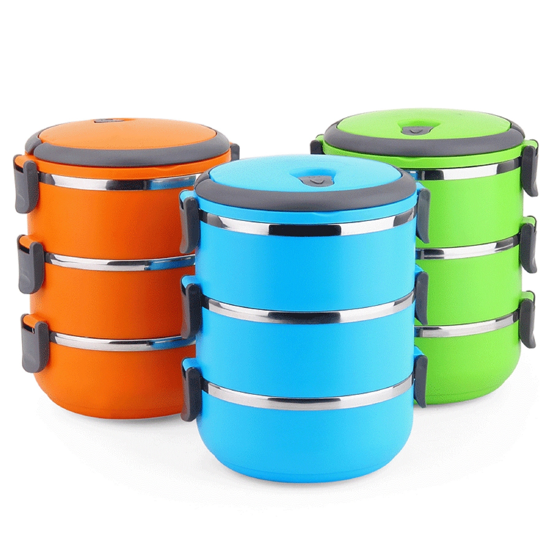 Round Multi-layer Stainless Steel Insulation Lunch Box 2
