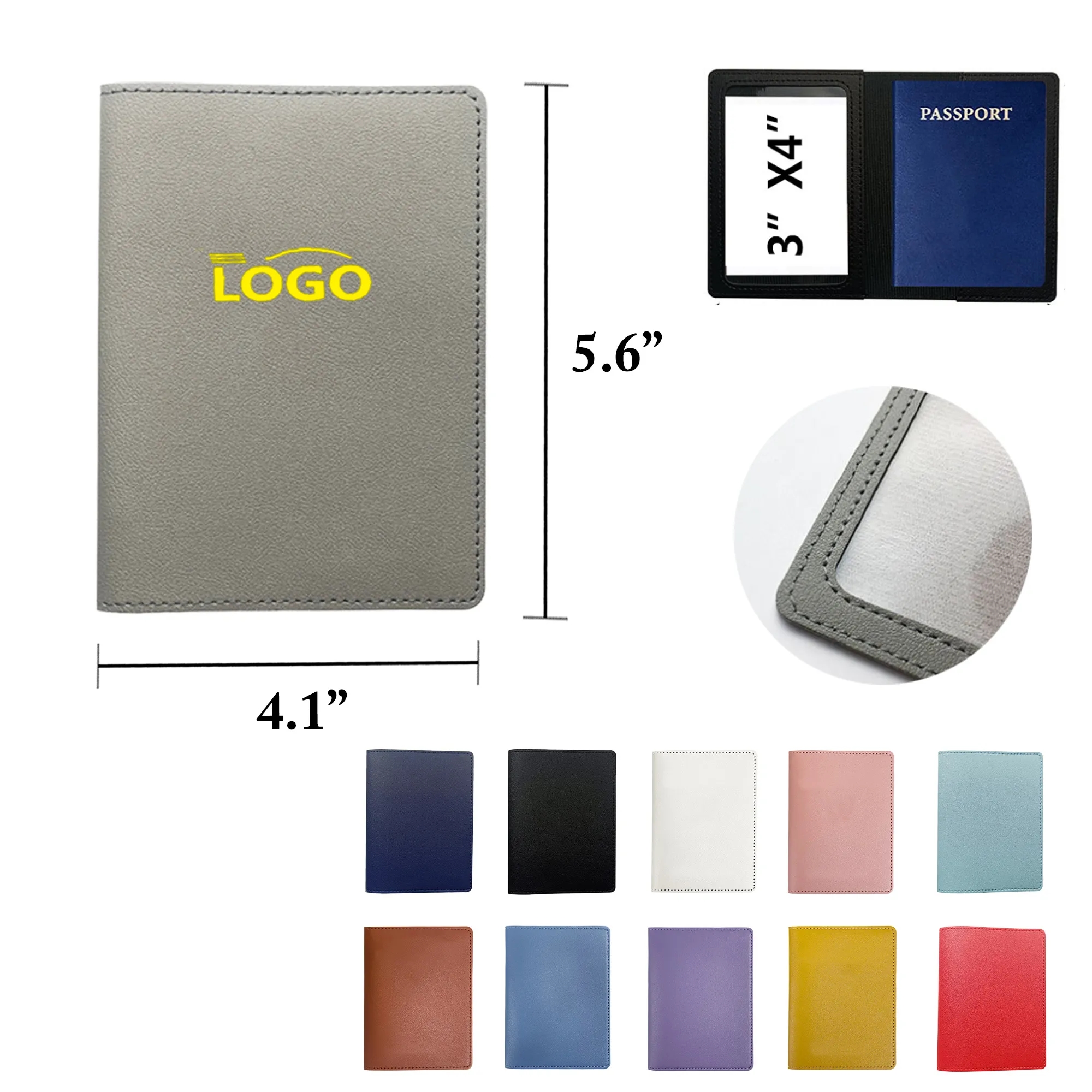 MOQ100 PU Passport Holder 8