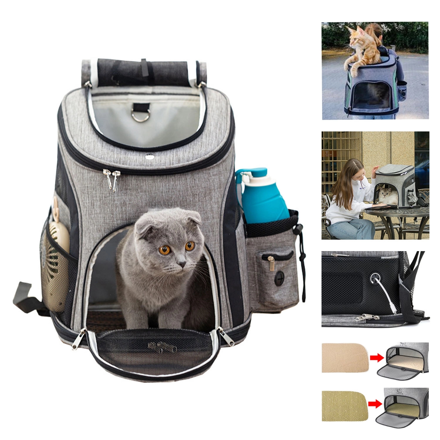 Breathable Foldable Oxford Pet Backpack 3