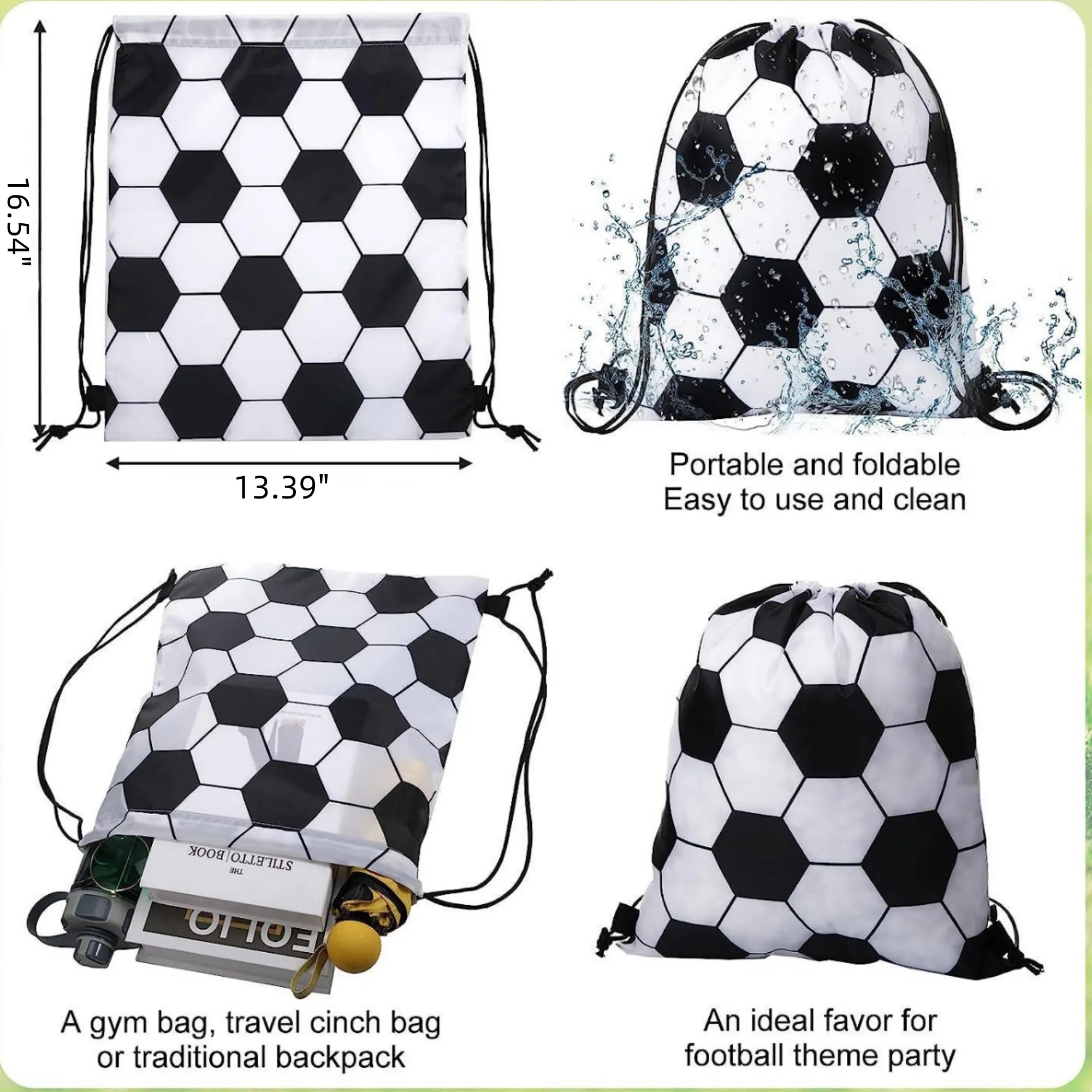 Polyester Sports Drawstring Backpack Double Shoulder Bag 2