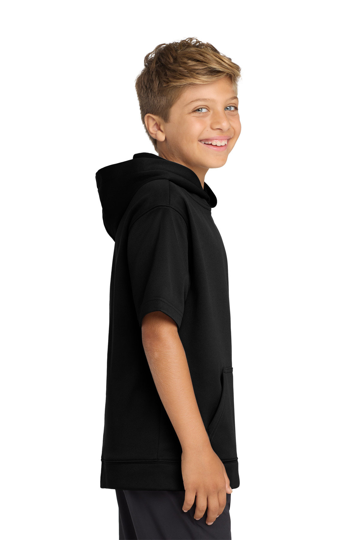 Sport-Tek Youth Sport-Wick Fleece Short Sleeve Hooded Pullover. YST251 31