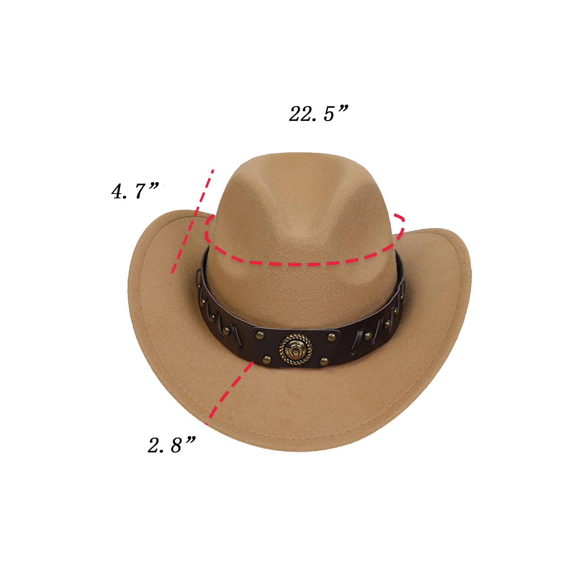 Western Cowboy Brimmed Retro-Style Hat 3