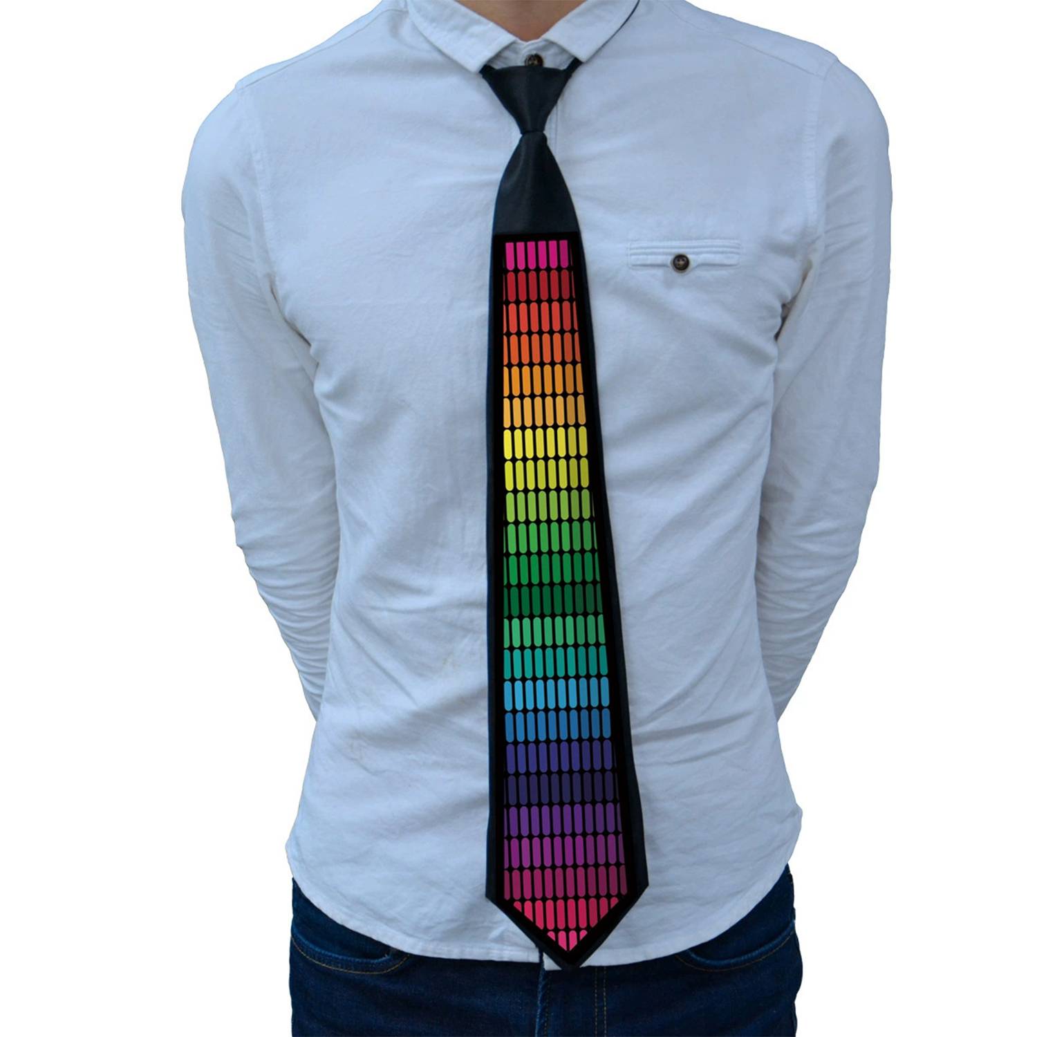 Nylon Adjustable LED Light Up Tie 3