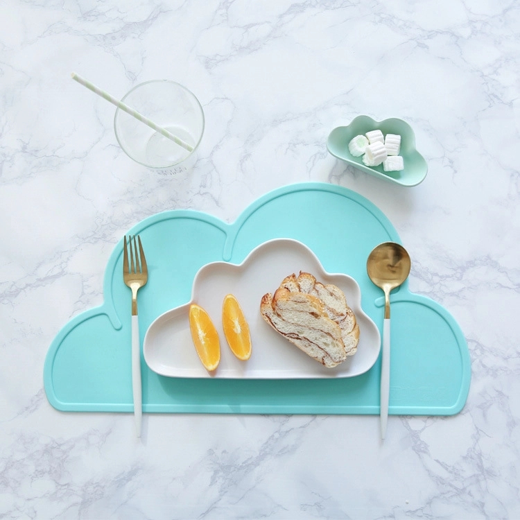 Custom Silicone Baby Food Placemat & Kids Cloud Table Mat 8