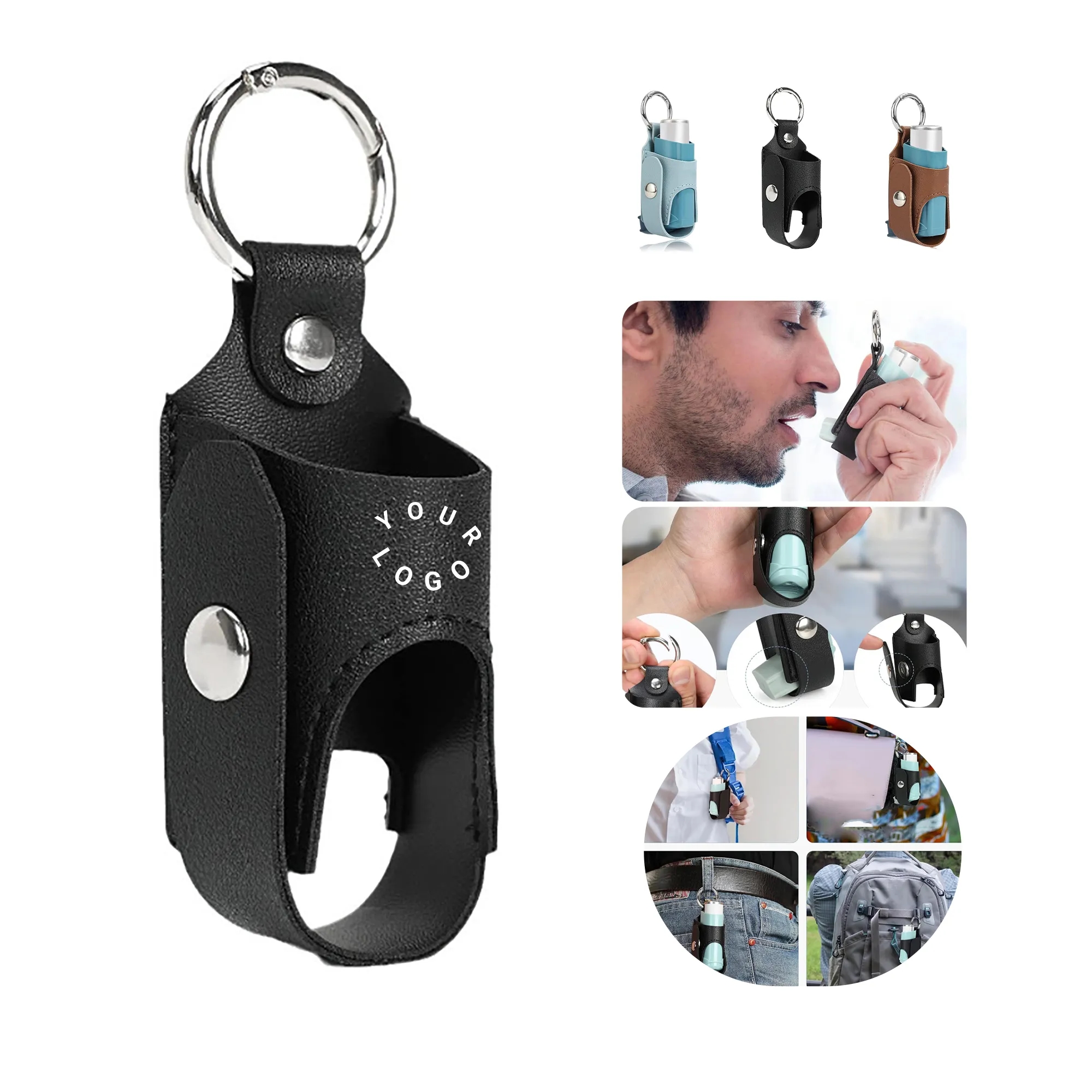 Portable Spray Bottle Pouch Durable PU Leather Nylon 2
