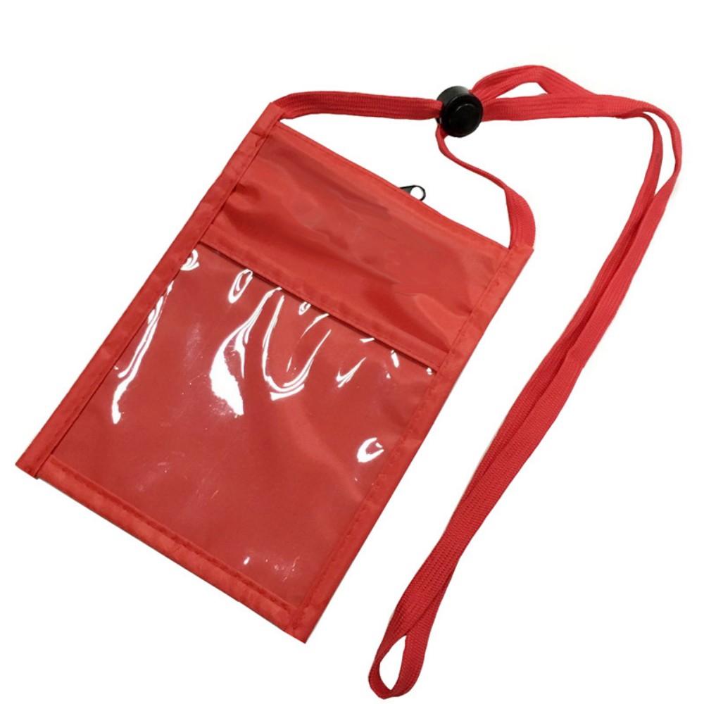 Zippered Waterproof Oxford Badge Holder with Lanyard 3