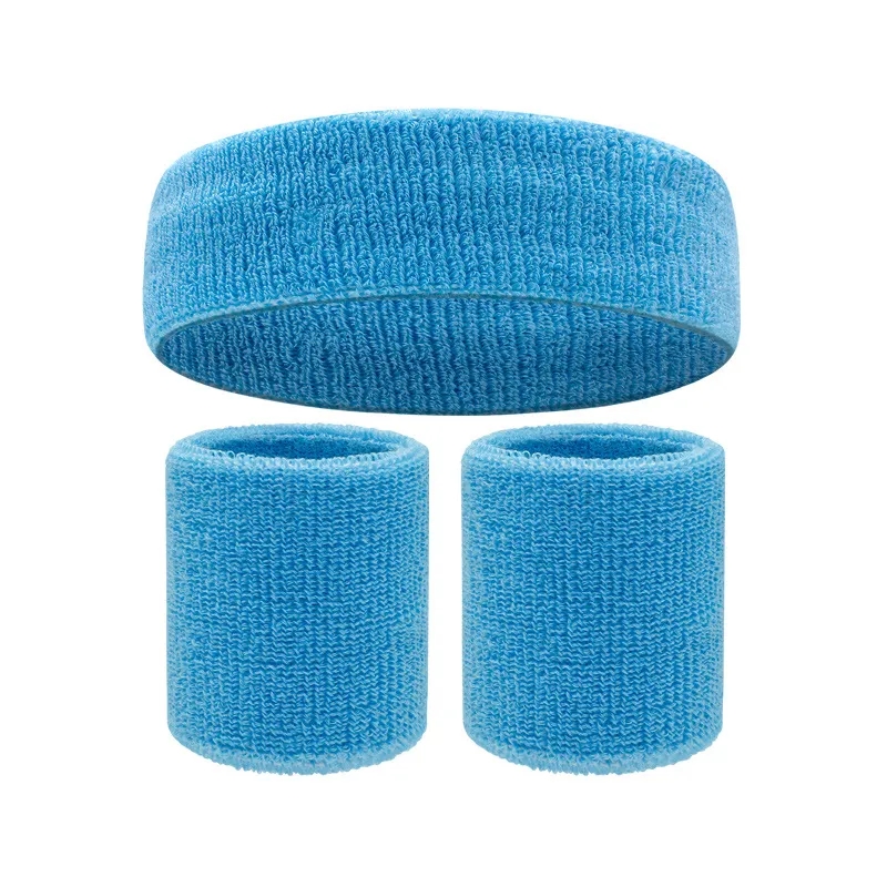 Sweatband Sports Headband Wristband Set 10