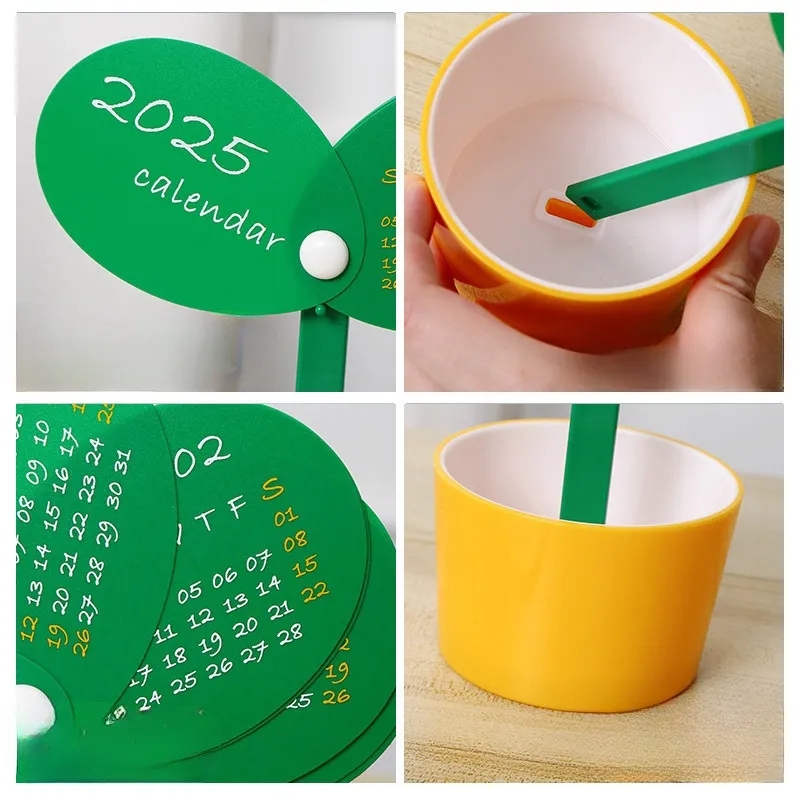 2025 Flower Pot Desk Calendar 4