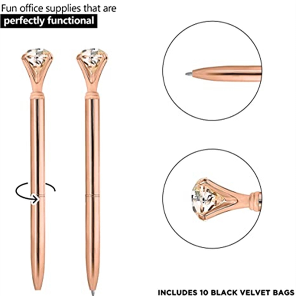 Diamond Metal Ballpoint Pens 9