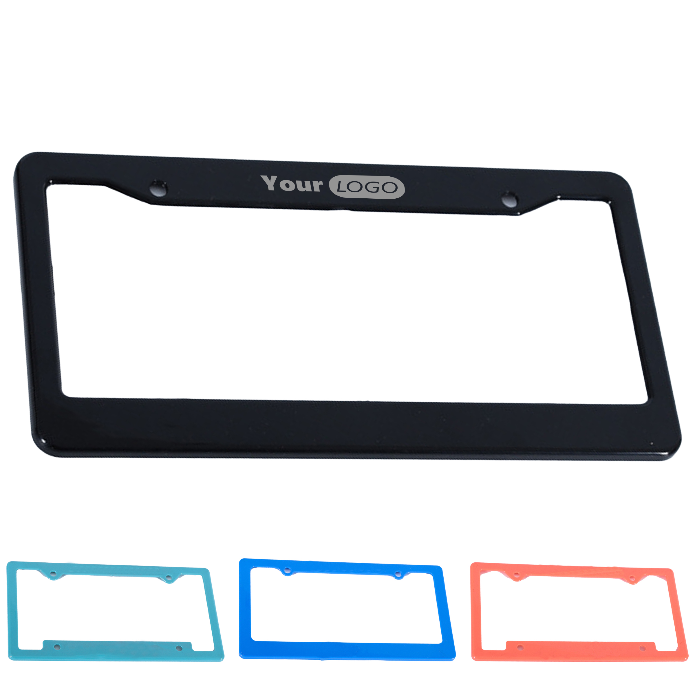 Metal Solid Color License Plate Frame 2