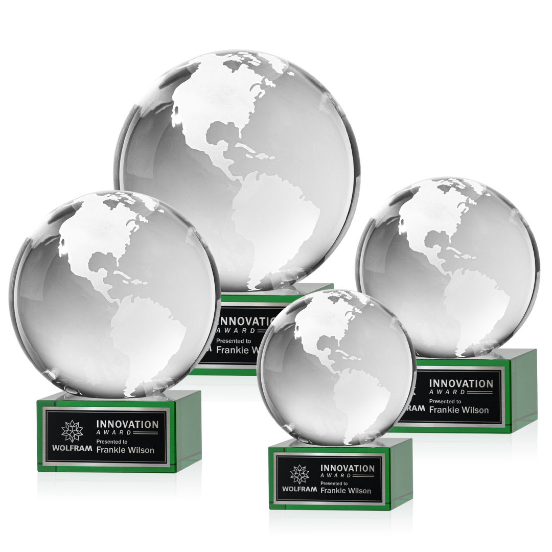 Globe Award on Hancock Base - Green 4