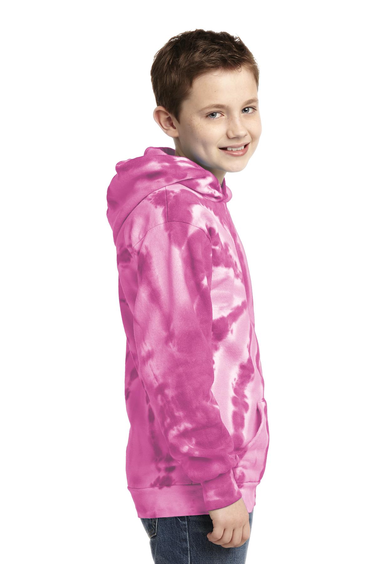 Port & Co Youth Tie-Dye Pullover Hooded Sweatshirt. PC146Y 42