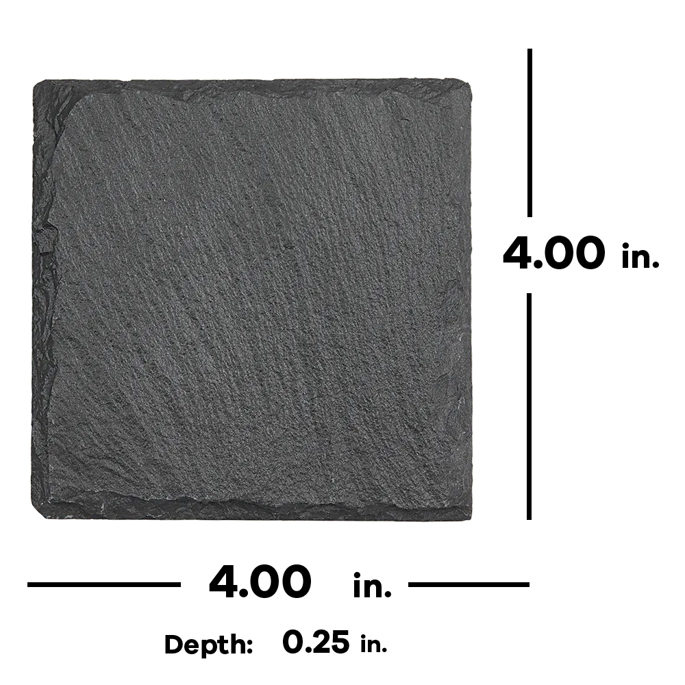 4" x 4" Square Slate Coaster