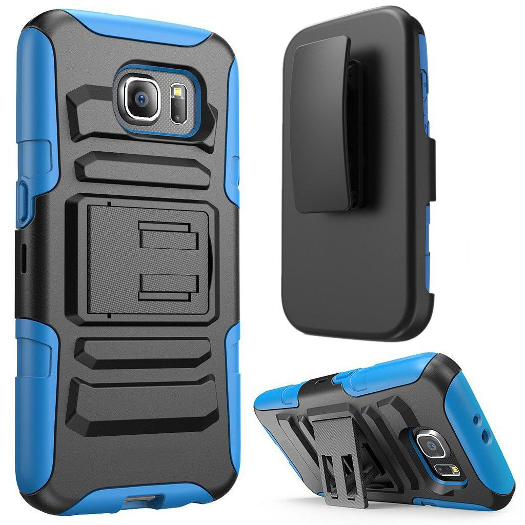 iBank ® Samsung Galaxy S6 Edge Shockproof Case with Belt Clip & Kickstand 2