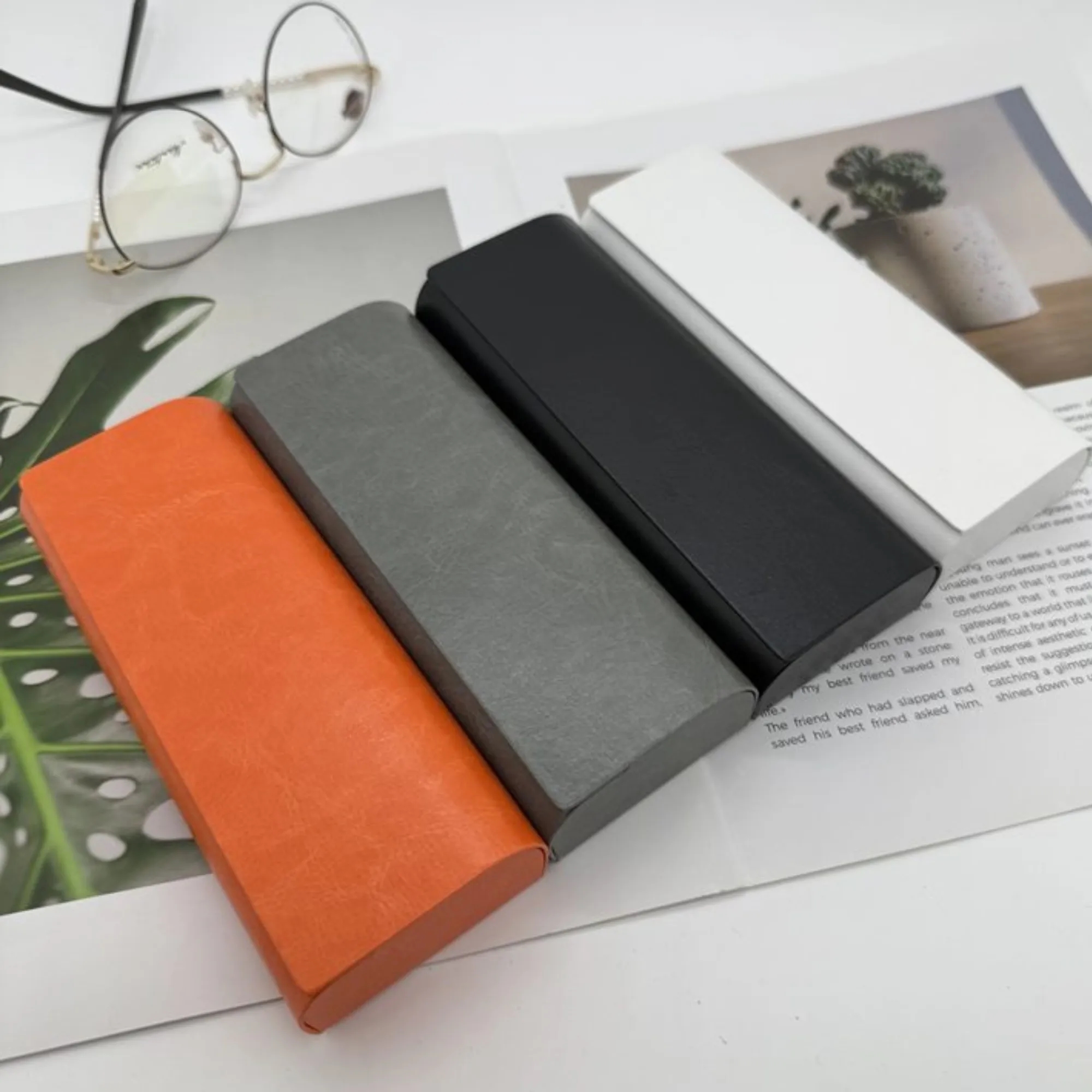 Leather Spectacle Case Glasses Pouch Eyeglass Box 2