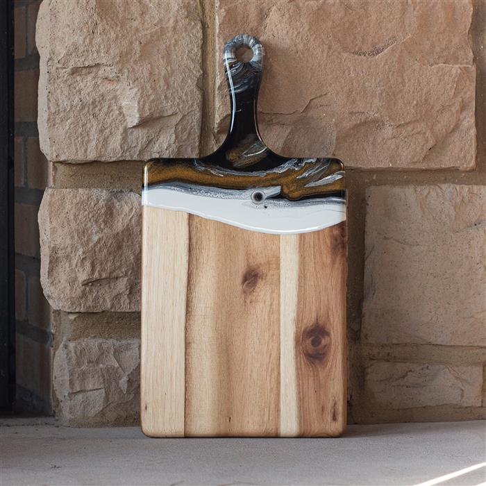 Medium Rectangle Acacia Board With Handle 10