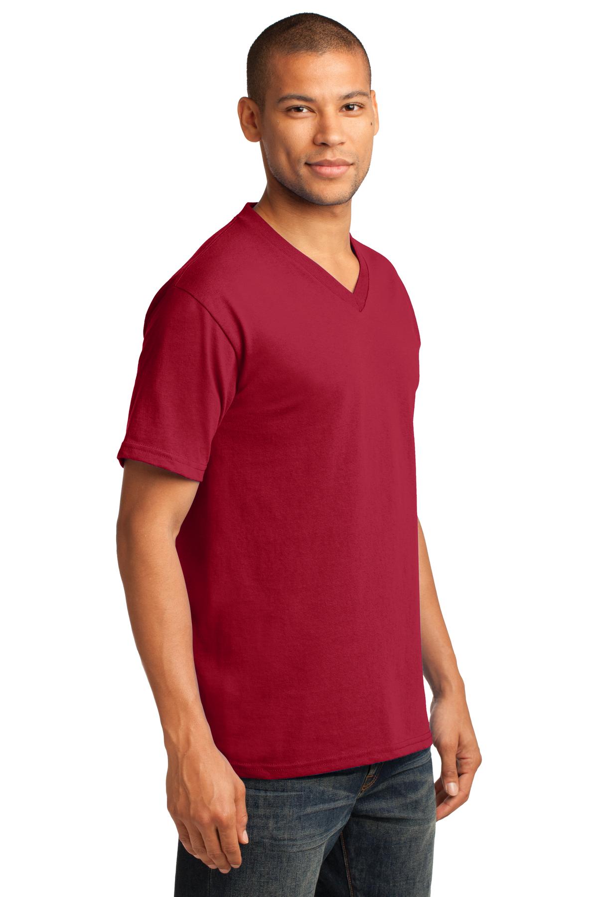 Port & Co Core Cotton V-Neck Tee. PC54V 80