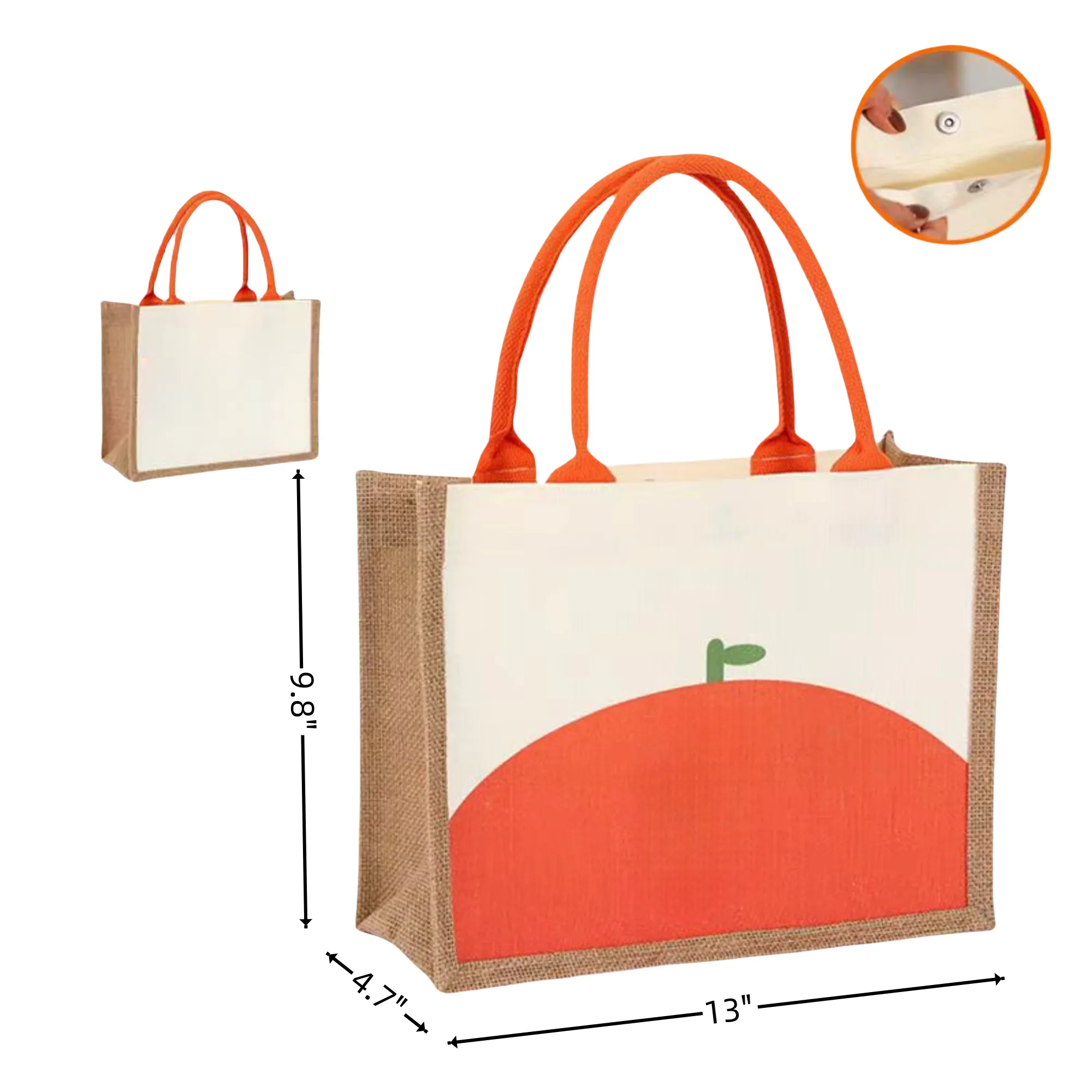 Canvas Tote Bag with Ribbon, custom tote bag with logo imprint 4