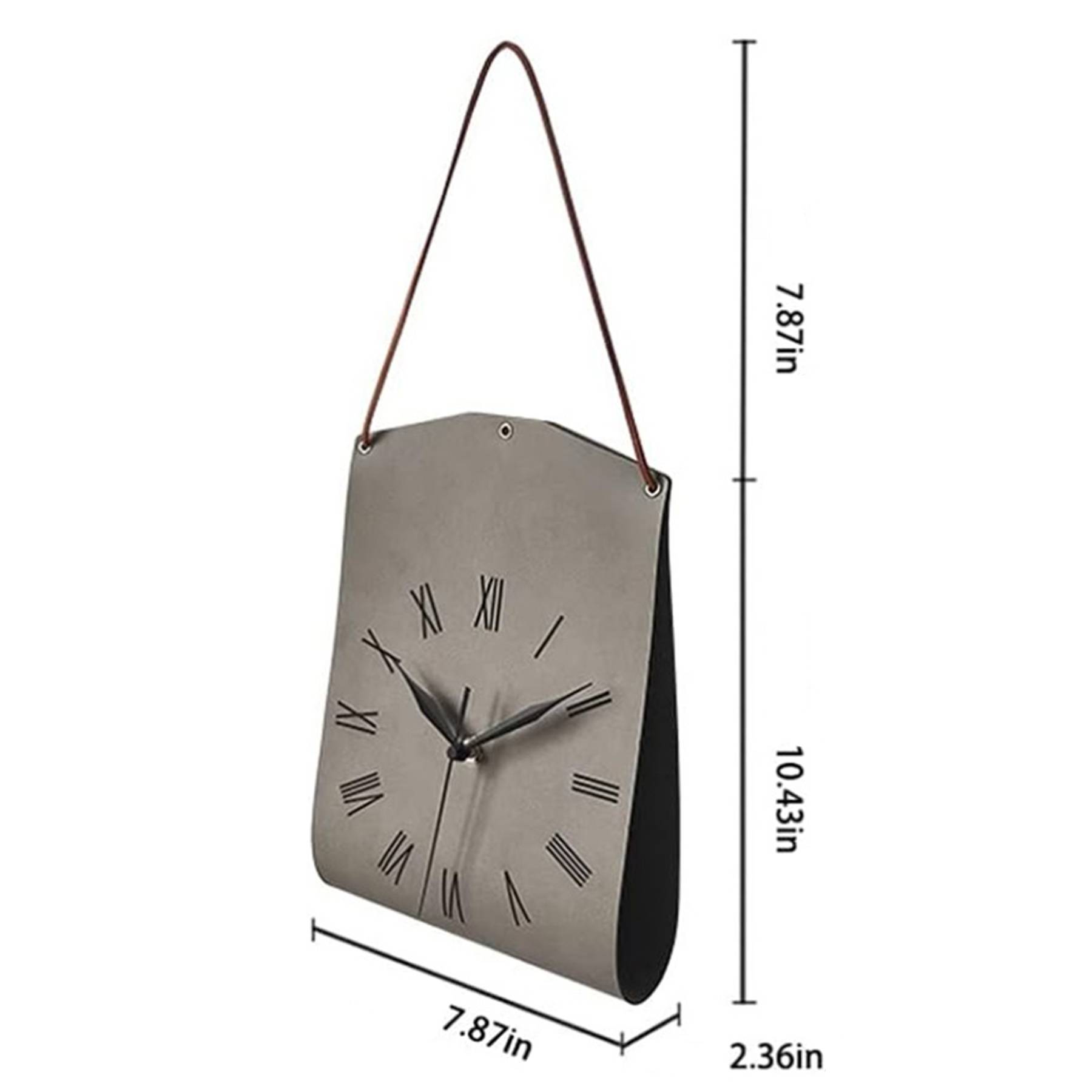 PU Leather Contemporary Design Art Wall Clock 2