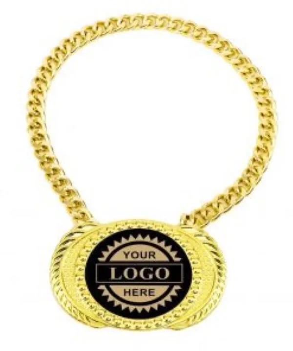 Personalized Gold Turnover Chain 3