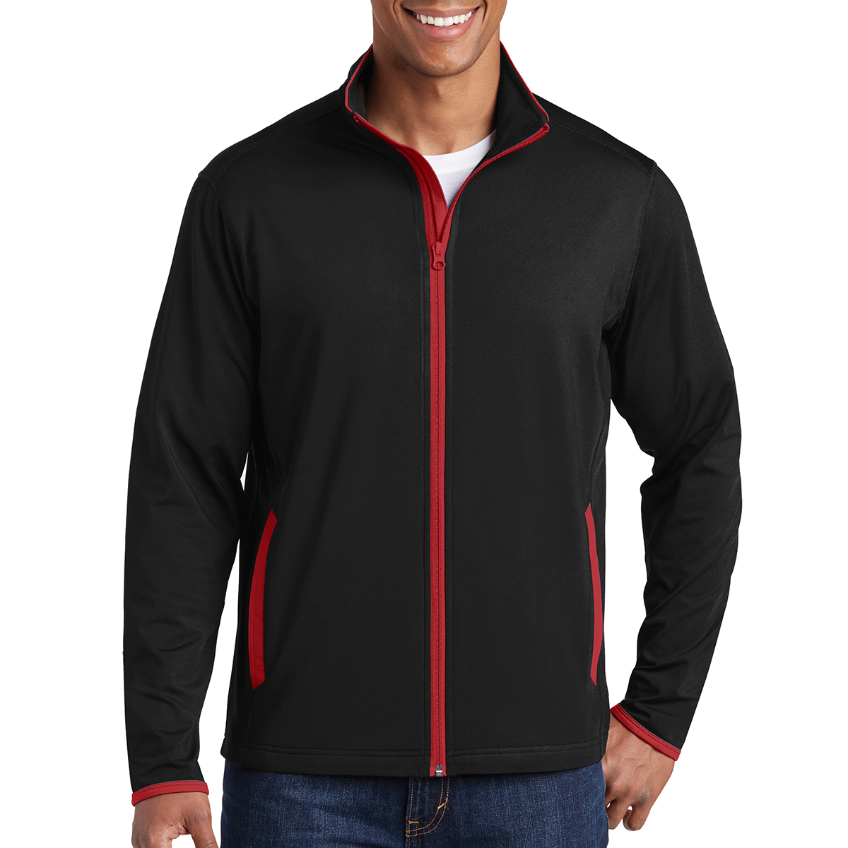 Sport-Tek® Sport-Wick® Stretch Contrast Full-Zip Jacket 22