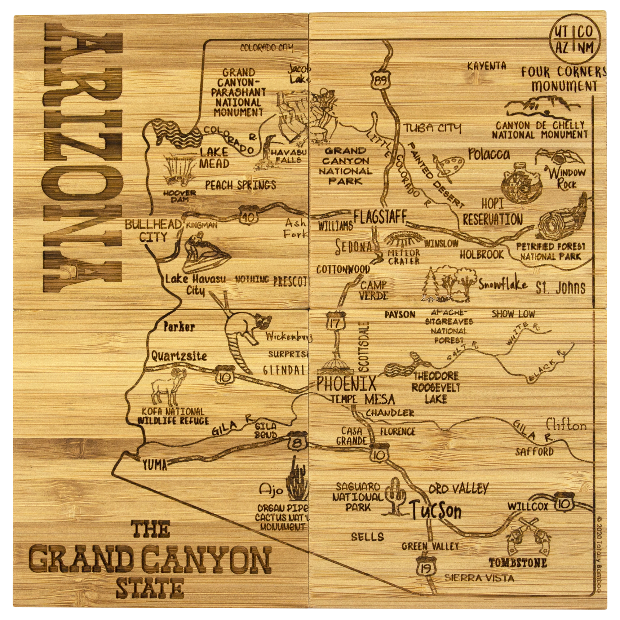 Arizona Puzzle Coaster Set 6