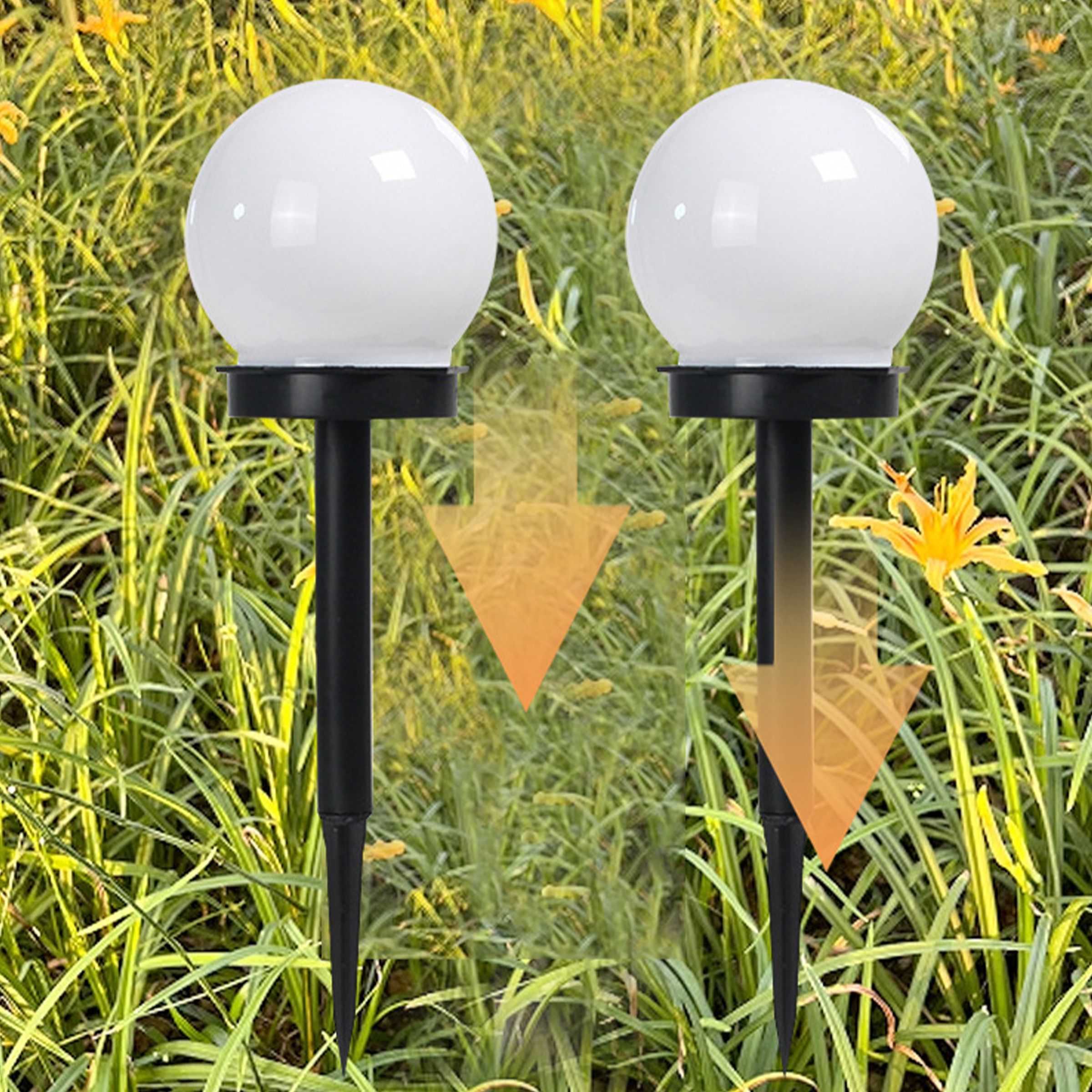 Polypropylene Outdoor Garden Solar Courtyard Light 4