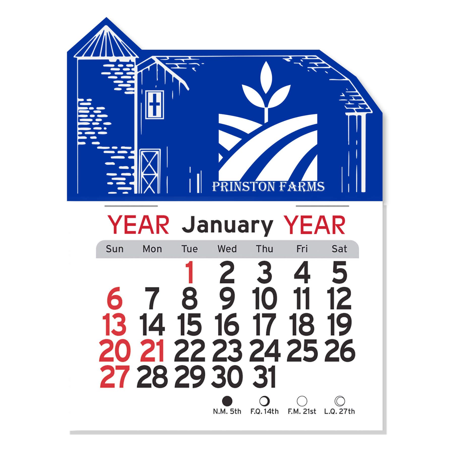 Adhesive Peel-N-Stick® Calendar - Barn 2
