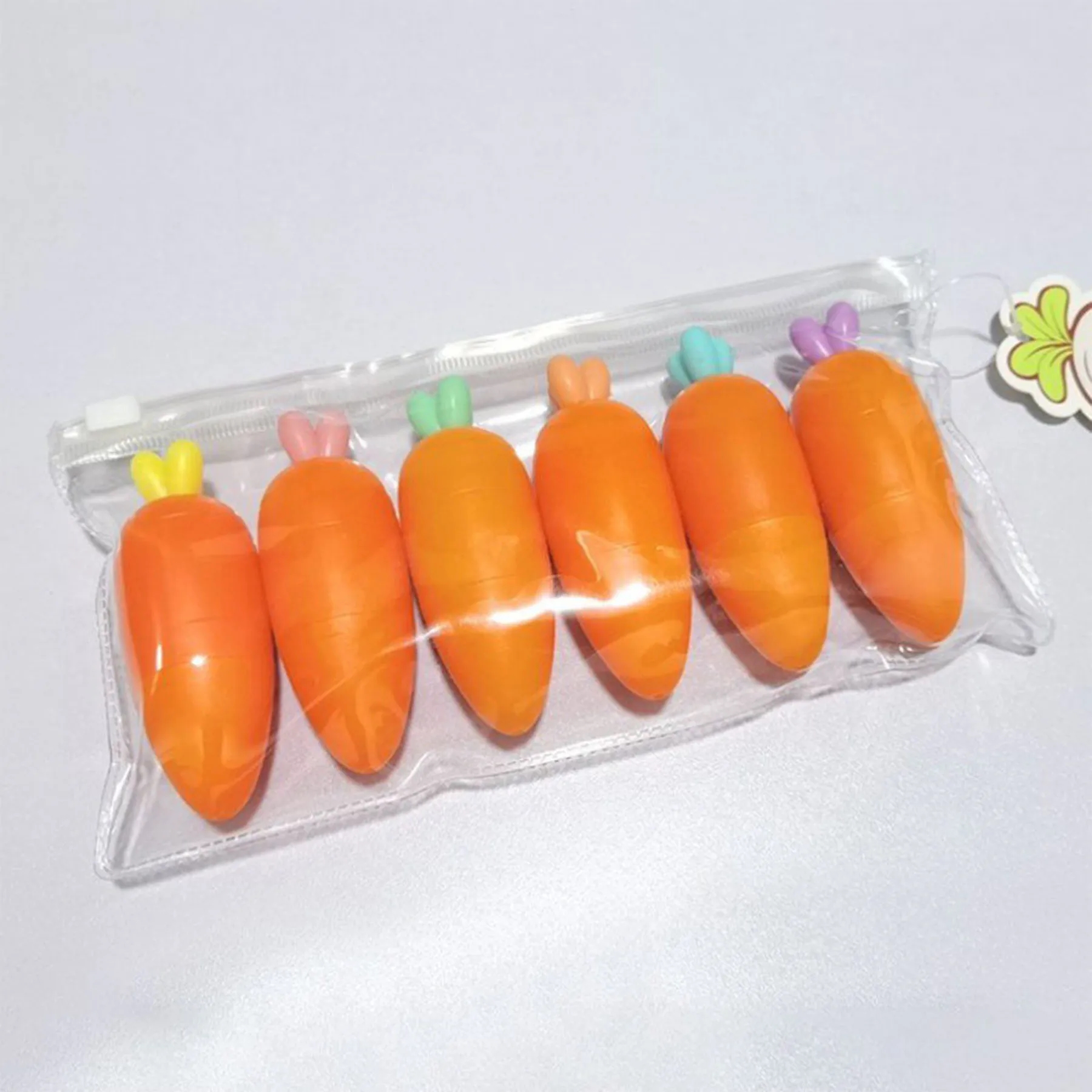 Pastel Carrot Shape Textliner Pens 4