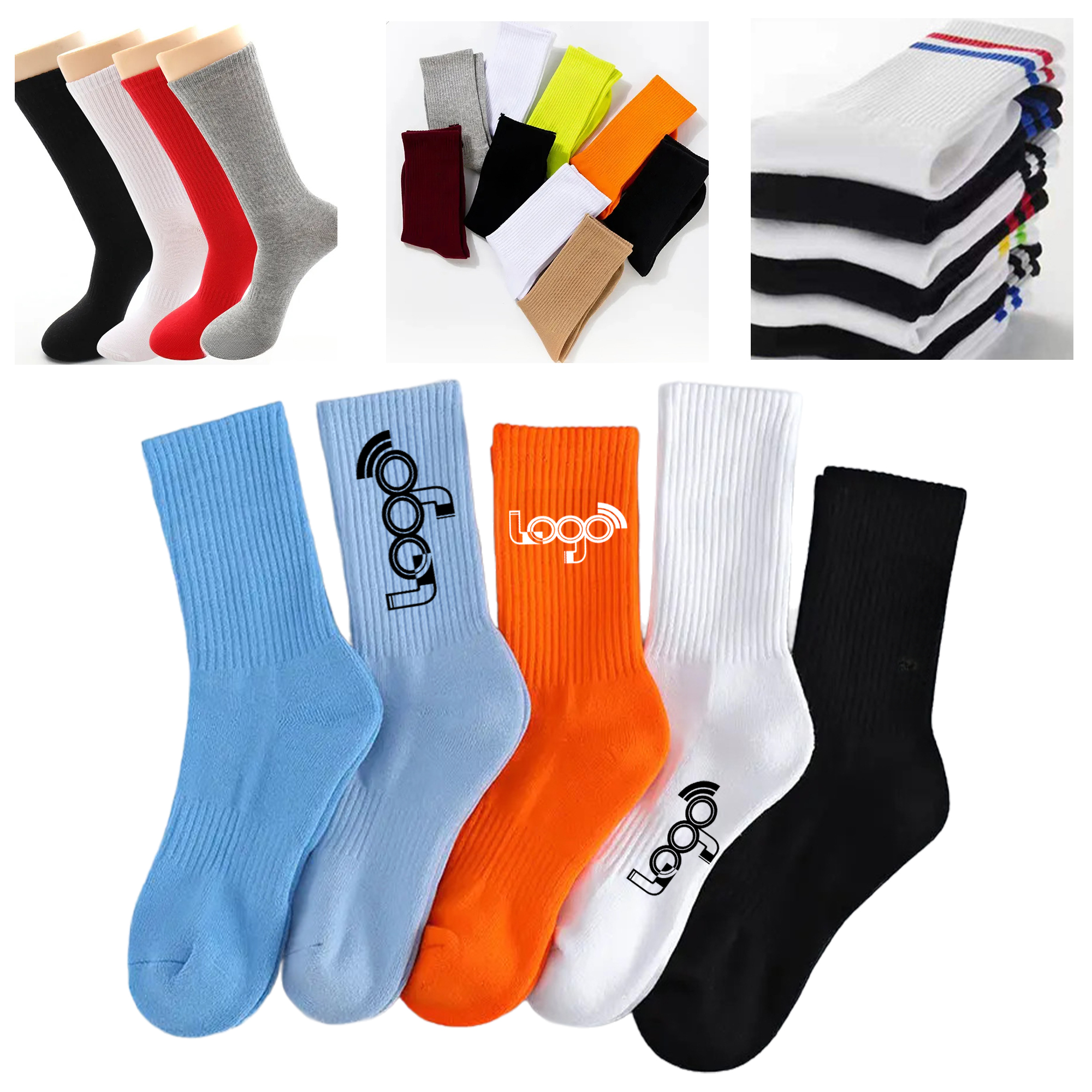Custom Crew Socks with Logo Printing 3