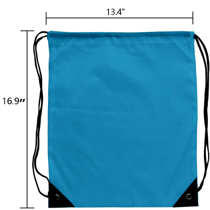 420D Polyester Drawstring Sports Backpack--16.9"x13.4" 4