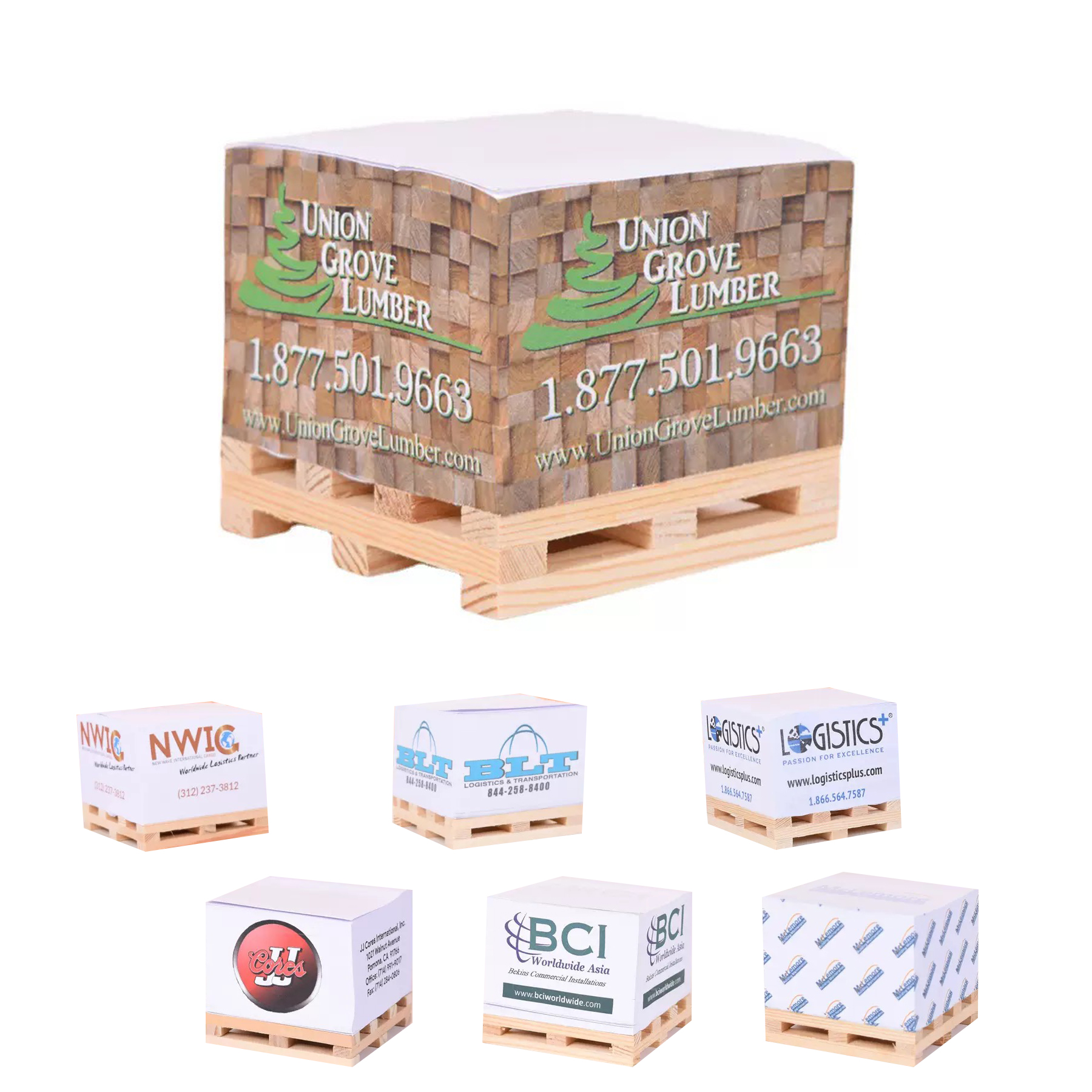 Paper Brick Post-it Notes With Wooden Tray 1