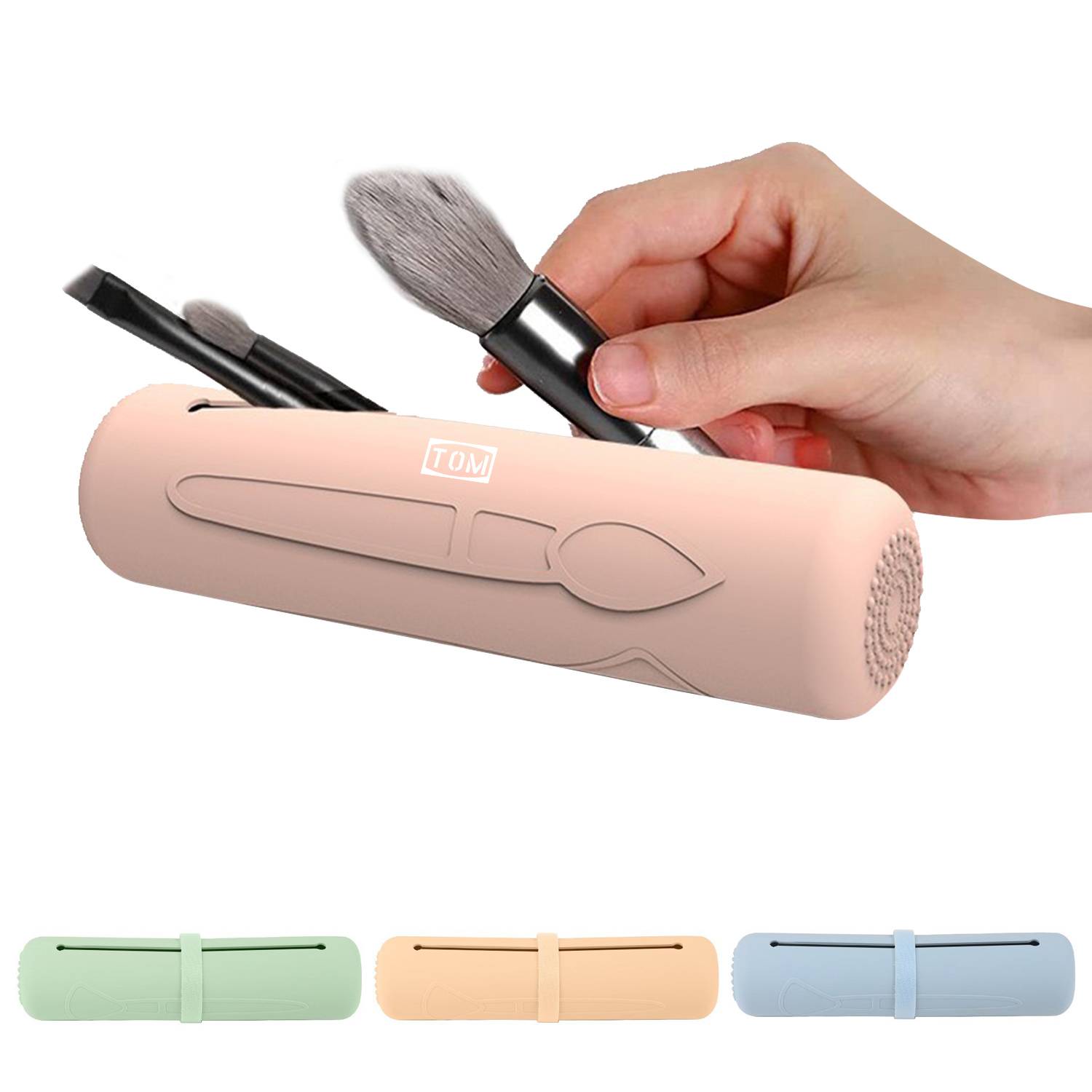 Portable Lipstick Eyeliner Brush Silicone Storage Bag 3