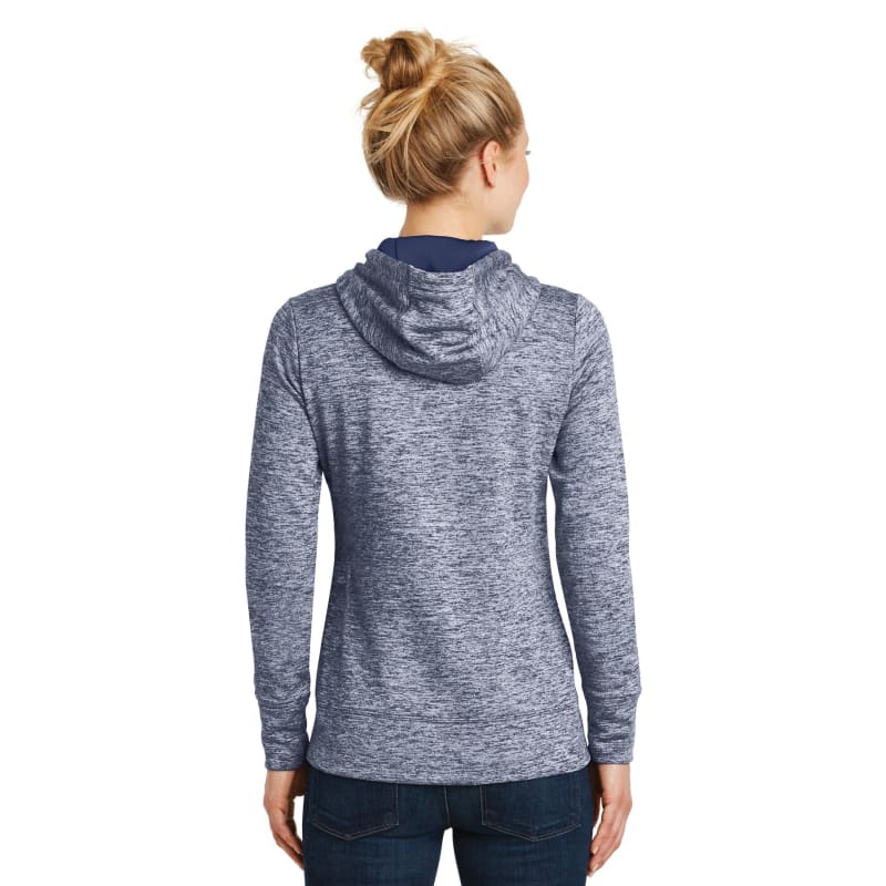 Sport-Tek Women's PosiCharge Electric Heather Fleece Hooded Pullover. 13