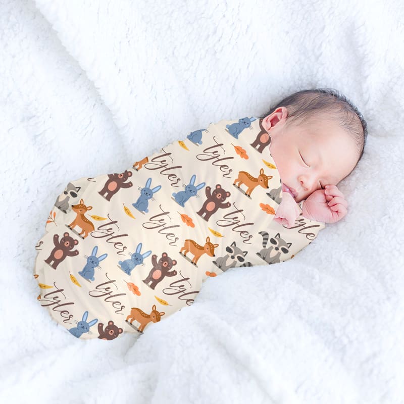 Custom Personalized Swaddle Blanket 2