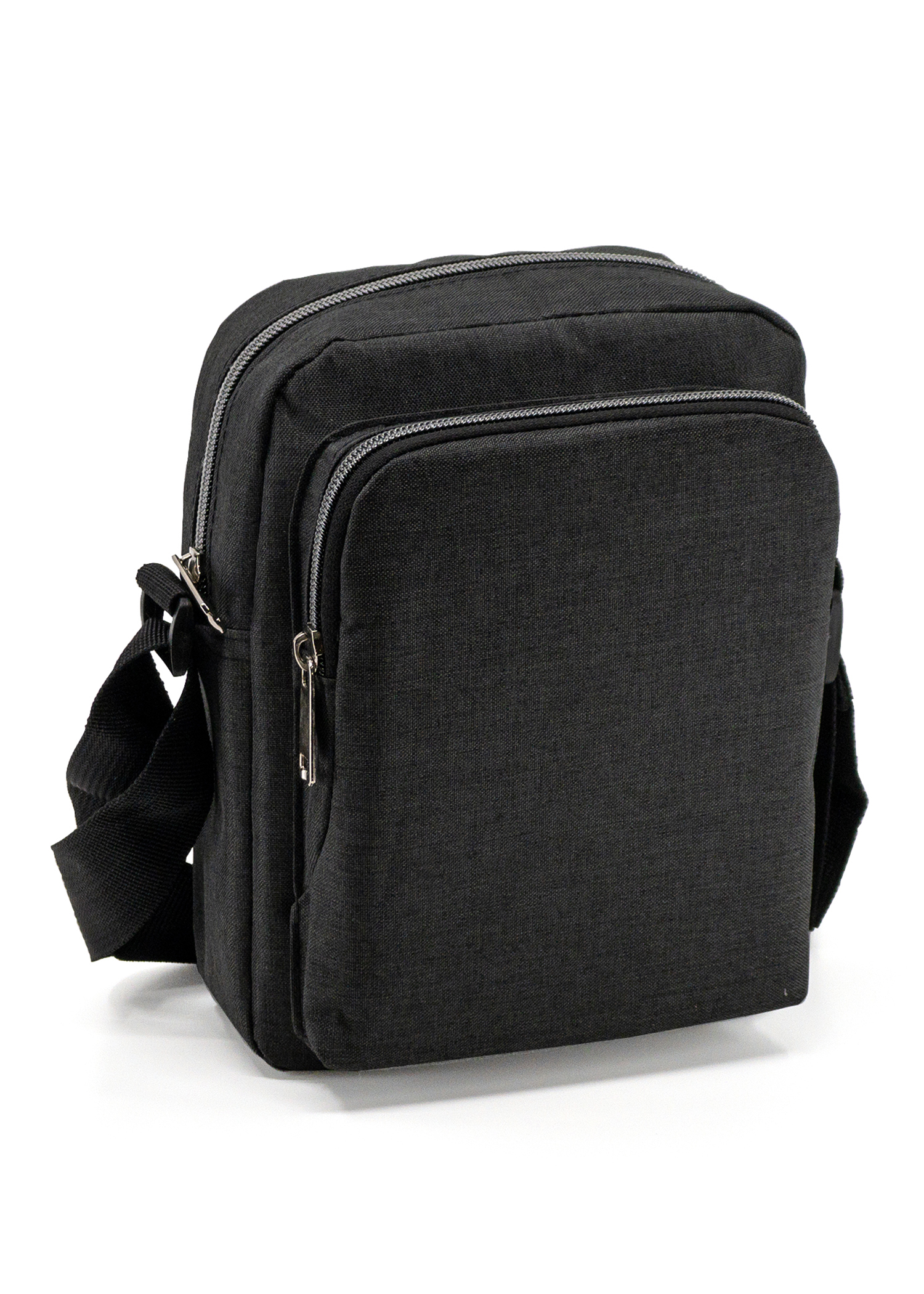 Heathered Three-Zipper Crossbody Sling Bag 2