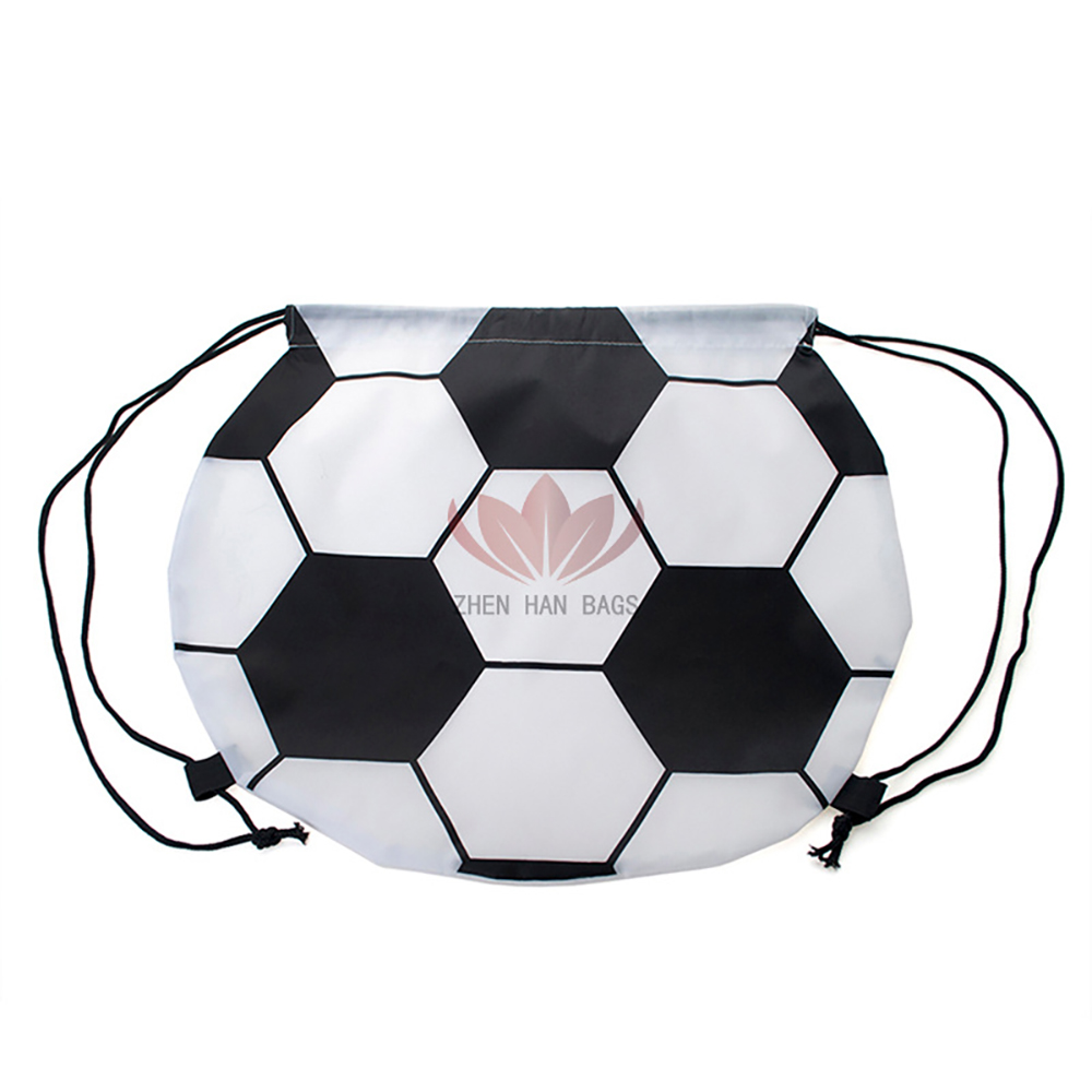 Football Design 210D Polyester Drawstring Bag 2