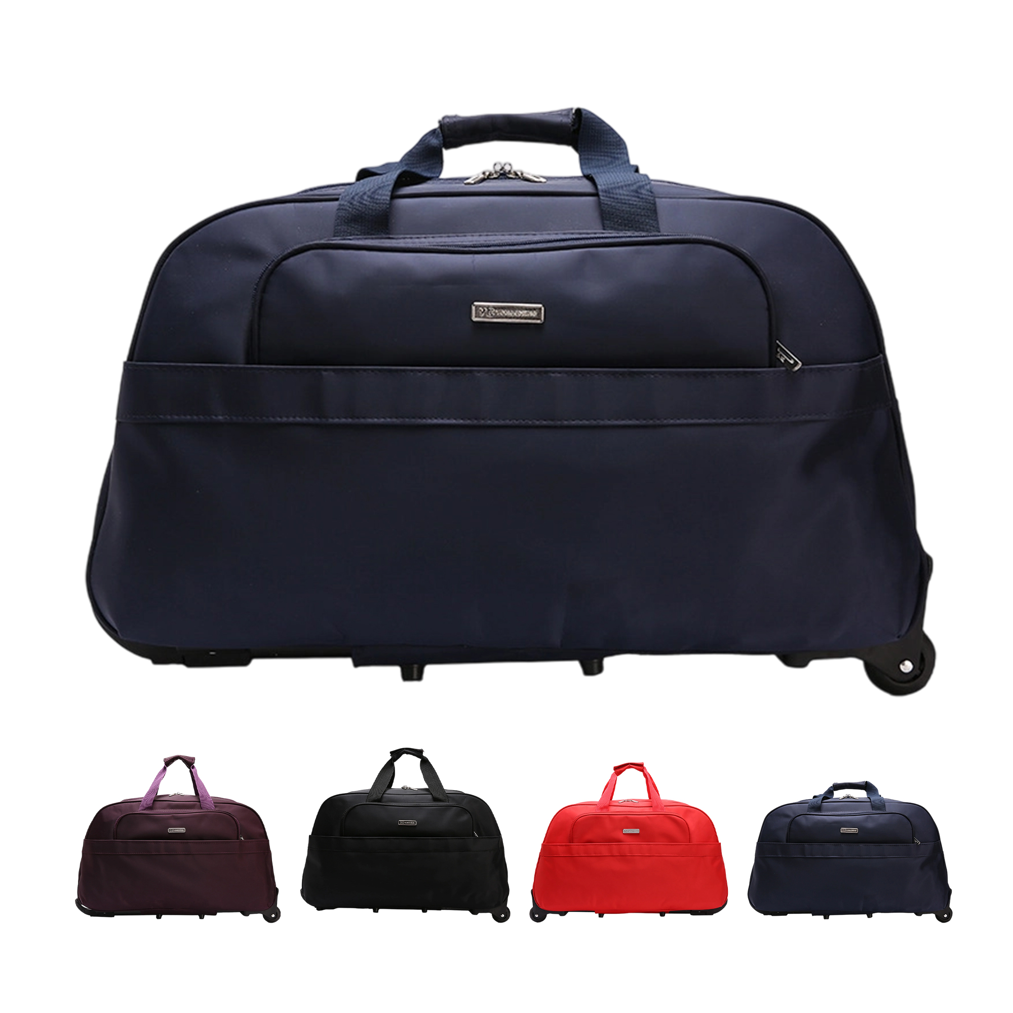 24 Liter Wheeled Rolling Duffel Nylon Carry On 22.9" Length x 8.7" Width x 13" Height 4