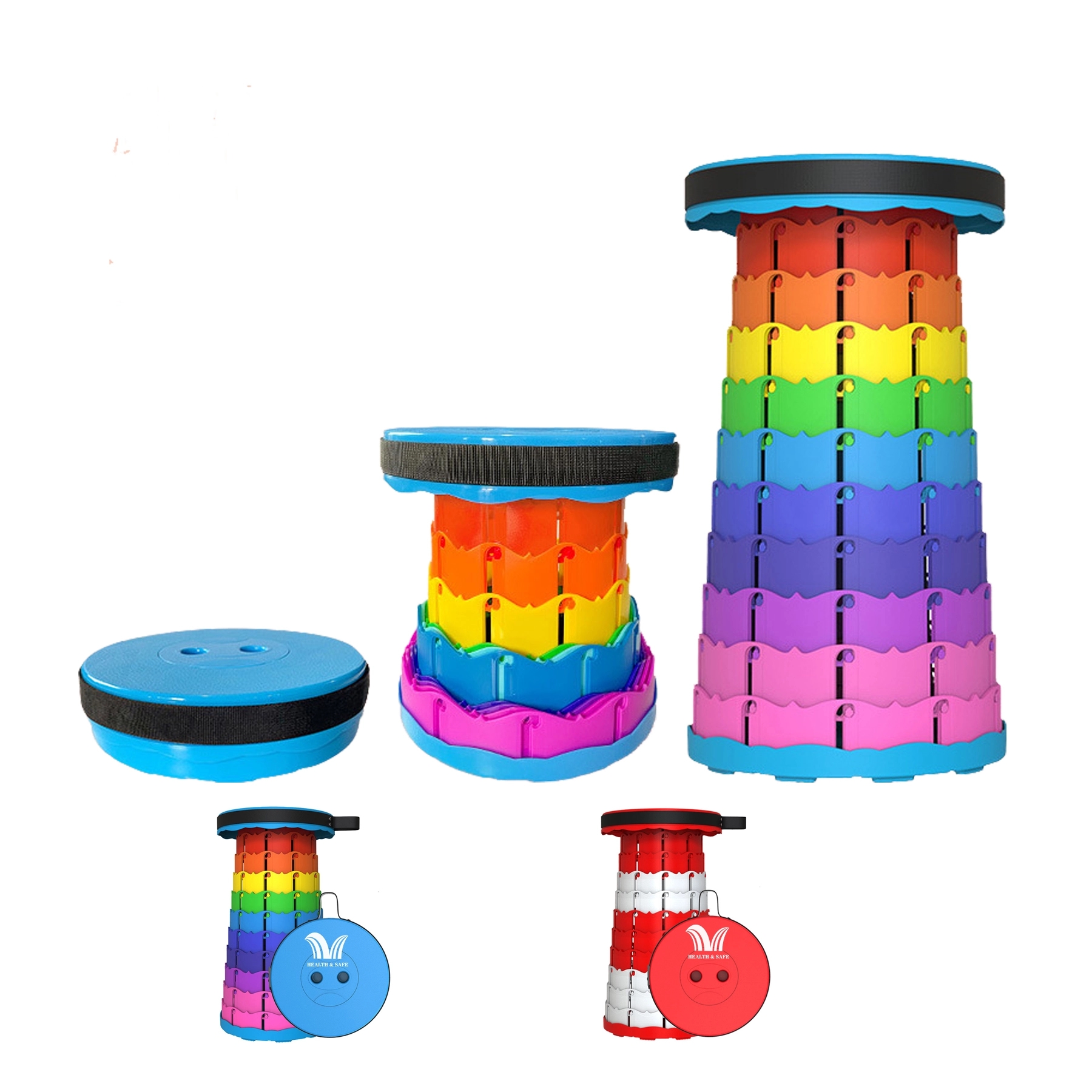 Upgraded Collapsible Retractable Folding Step Stool 4