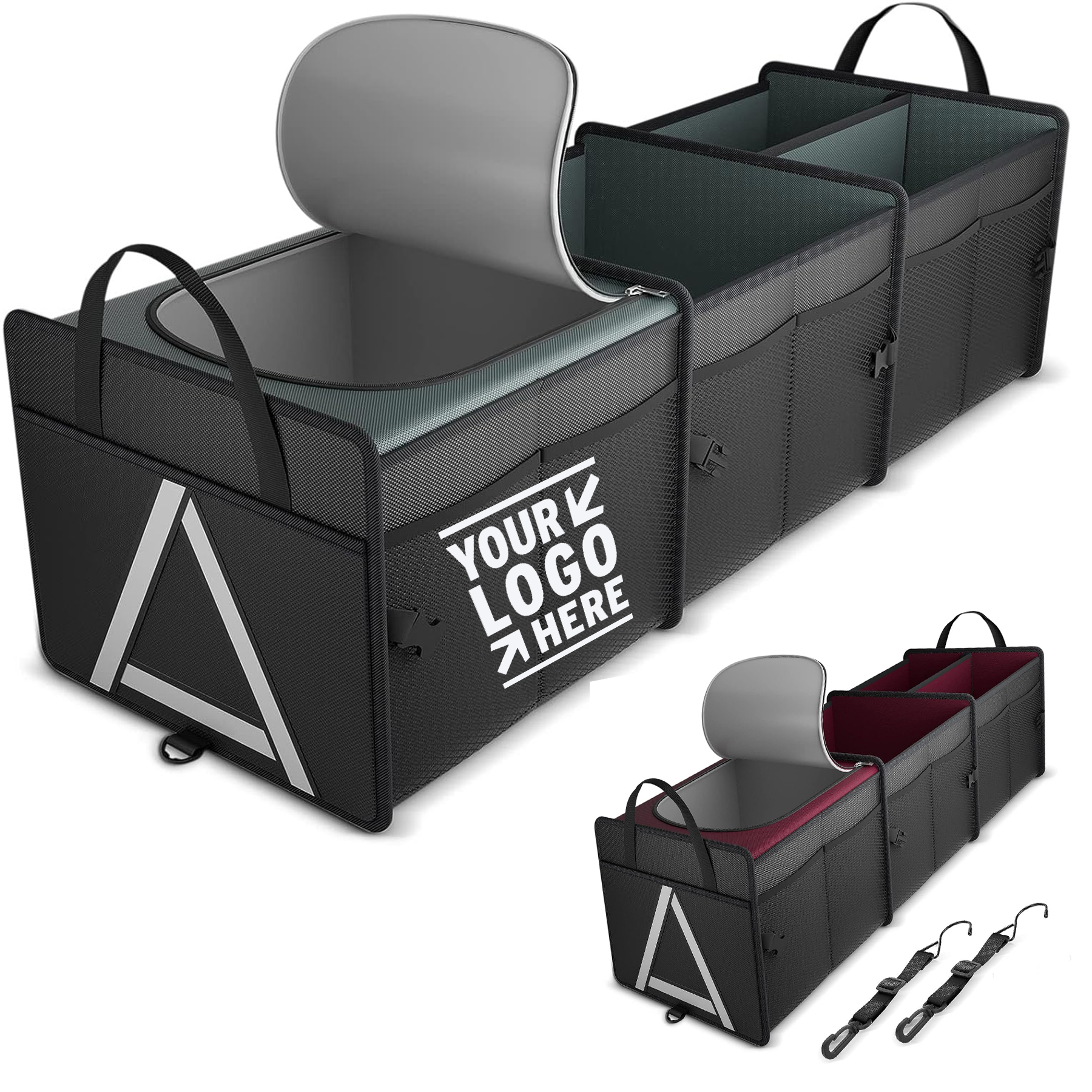 Foldable Heavy Duty Collapsible Premium Insulation Cooler Bag Sturdy Car Trunk Organizer
 2