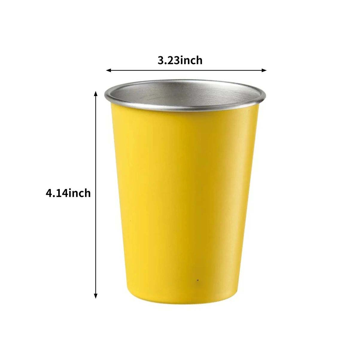 Reusable 12oz Steel Cup Stackable Design 9