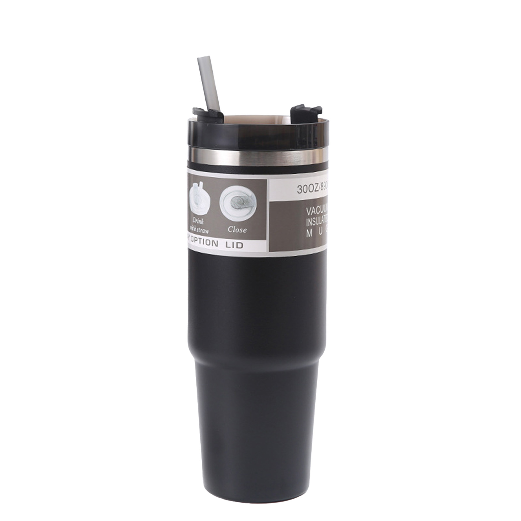 30oz Stainless Steel Cup with Straw 3