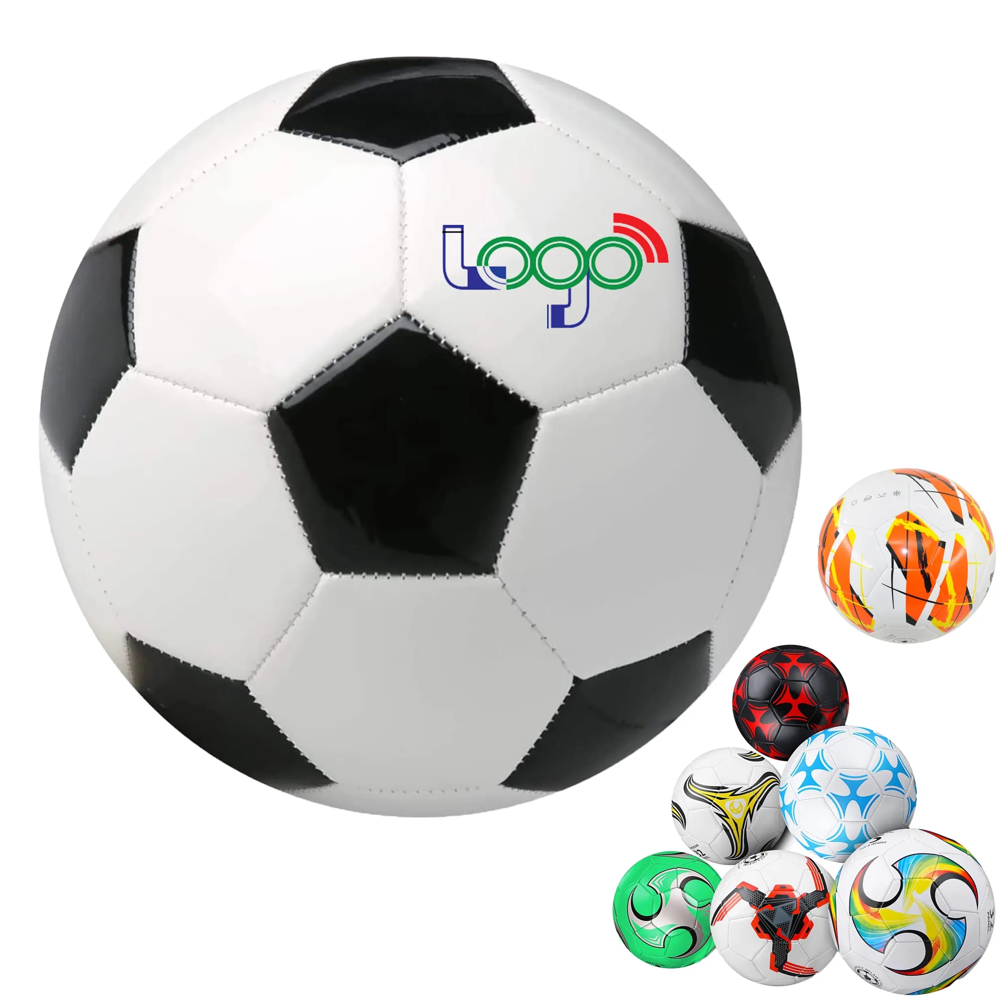 Full Color Logo Toddler PU Soccer Balls Size 5 4