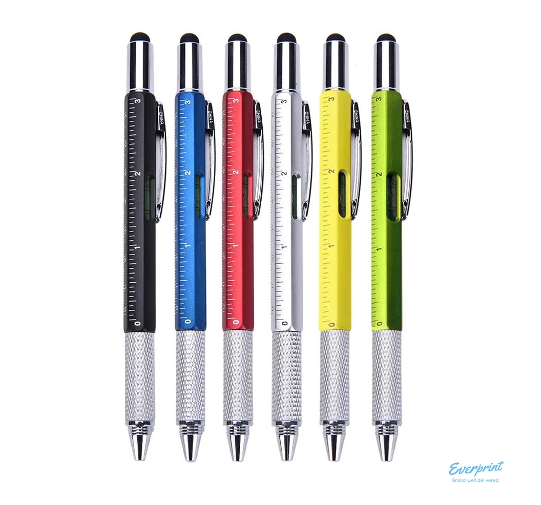 6-in-1 Stylus Twist Tool Pen- Plastic barrel 11