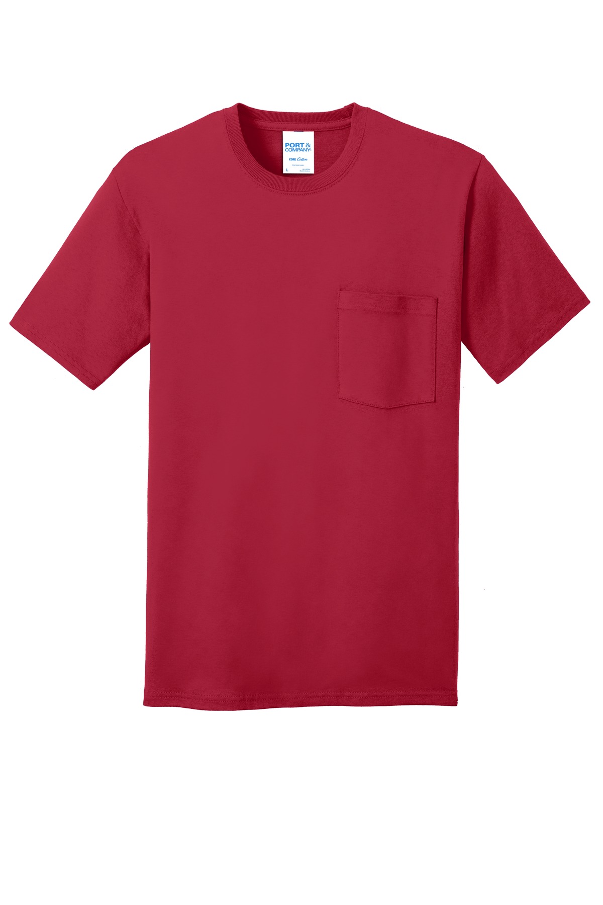 Port & Co Core Cotton Pocket Tee. PC54P 98