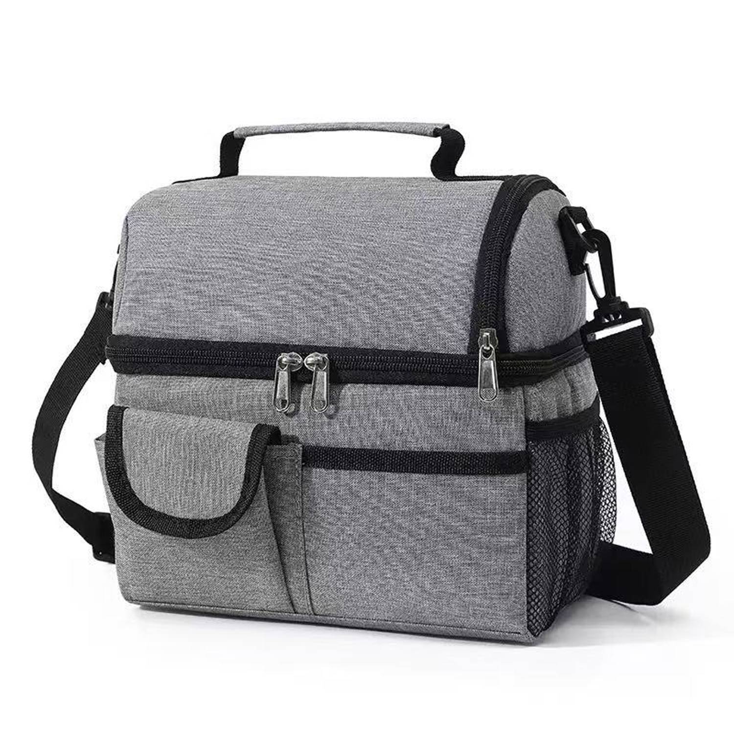 9L Double Decker Oxford Insulated Cooler Lunch Bag 8