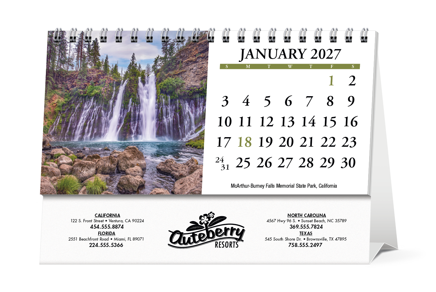 HotLine® Products Scenic America® Desk Tent Calendar 34